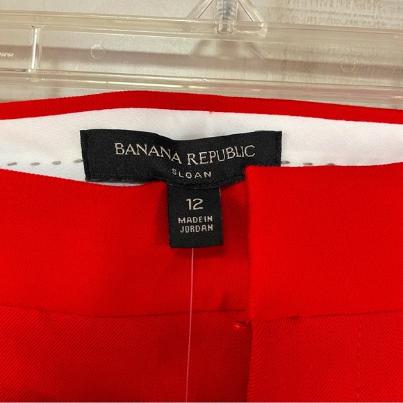 NWT Banana Republic Sloan Red Skinny Mid Rise TrouserPants Sz 12 - Picture 3 of 6